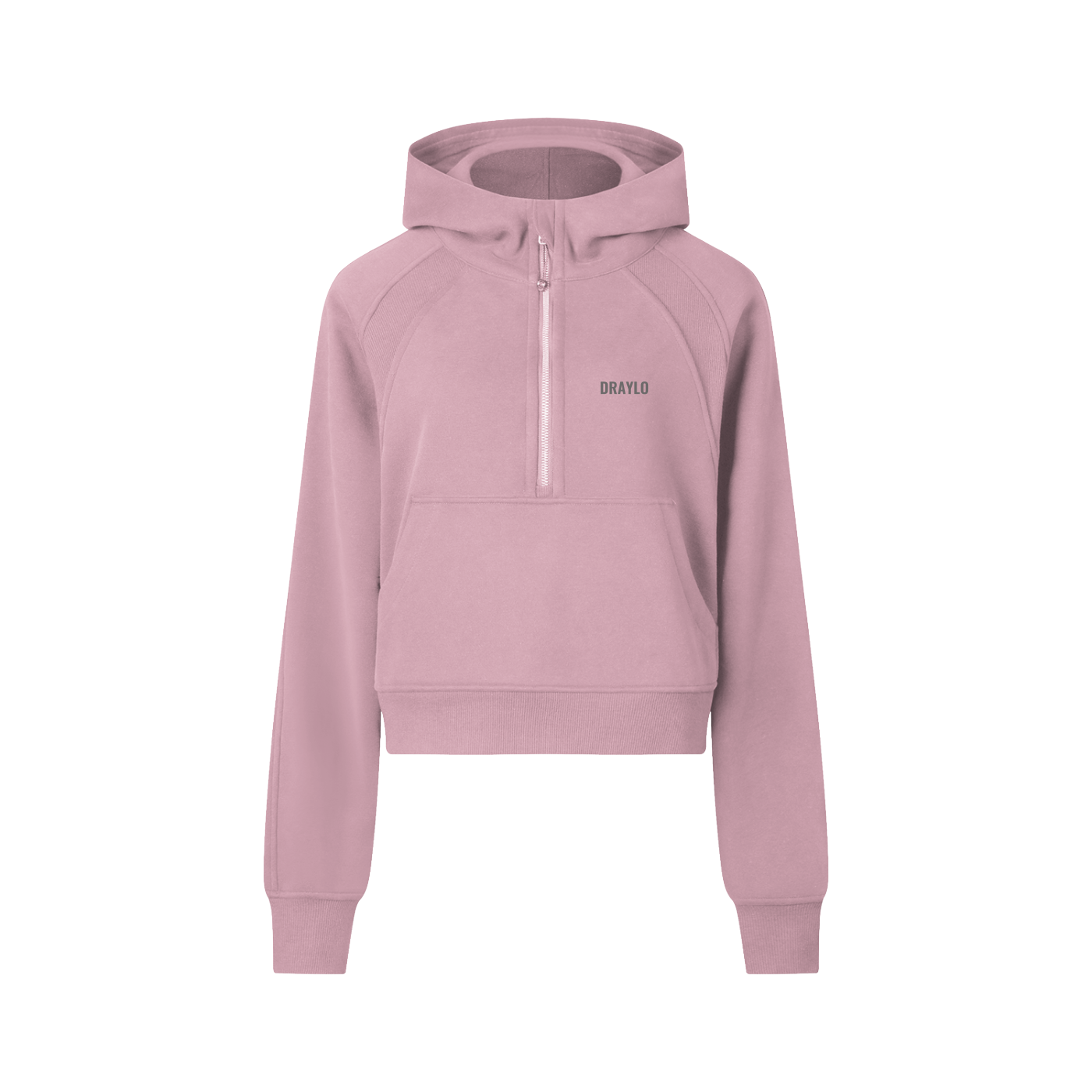 DRAYLO Cropped Half-Zip Hoodie