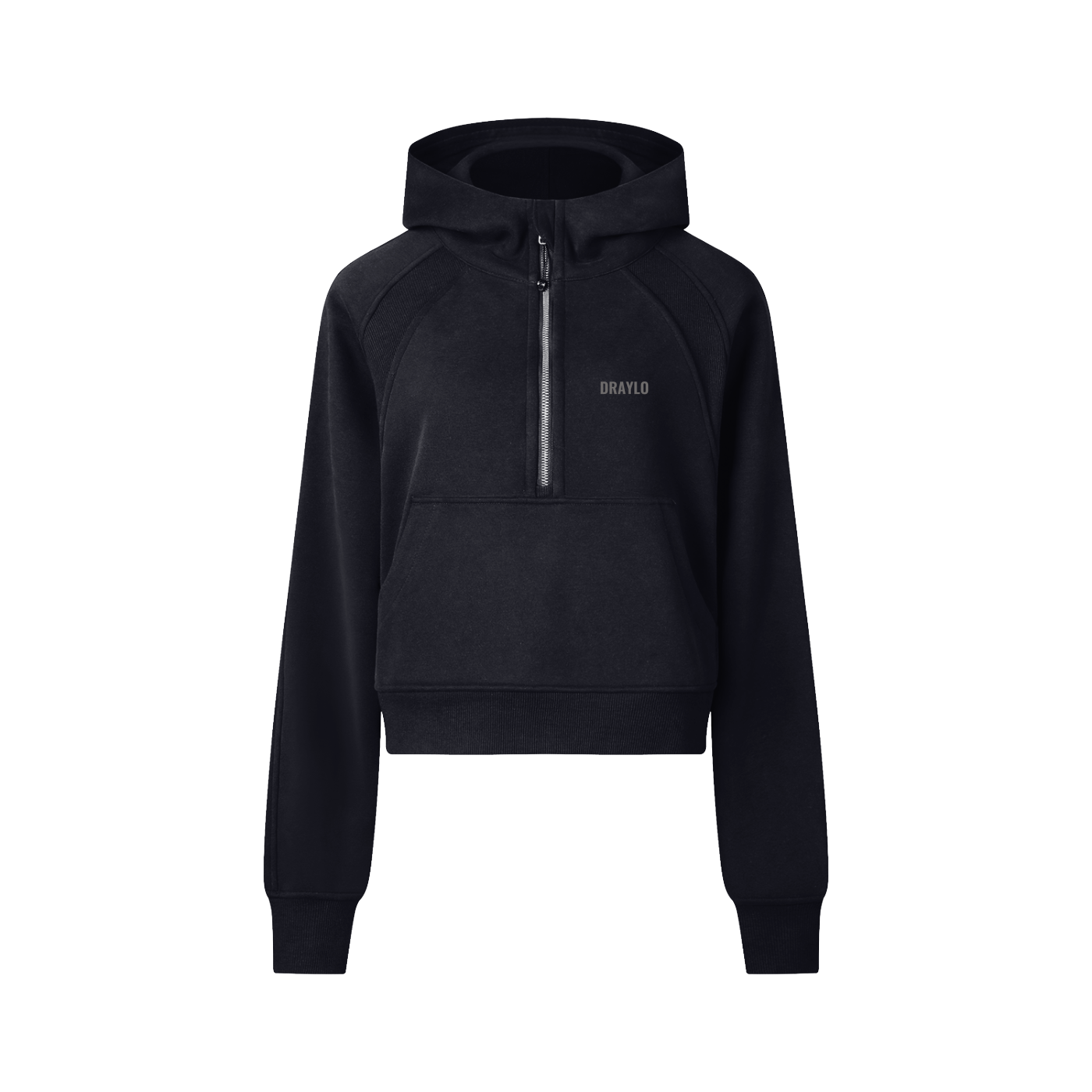 DRAYLO Cropped Half-Zip Hoodie
