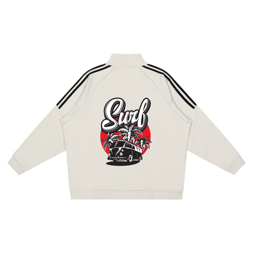 DRAYLO Striped Raglan Sleeve  Jacket