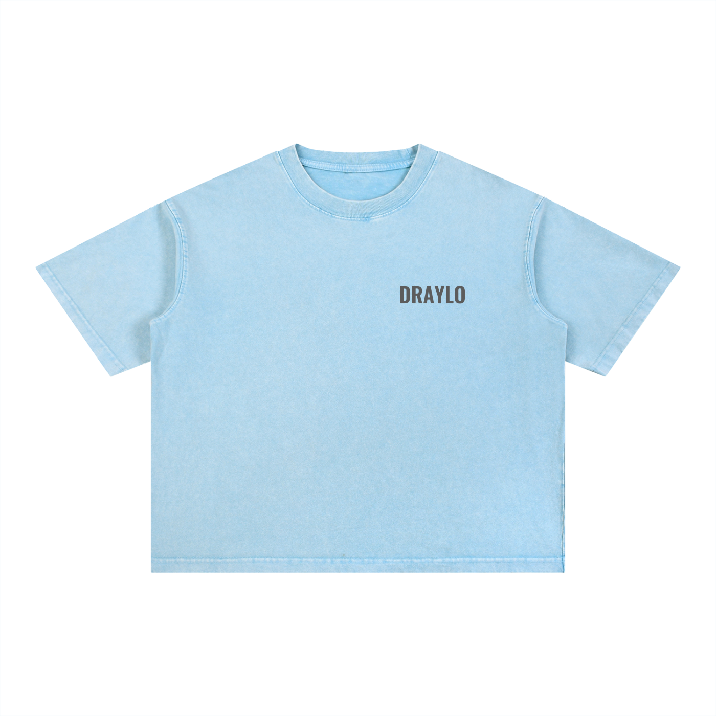 DRAYLO Mineral Wash Boxy Cotton T-Shirt