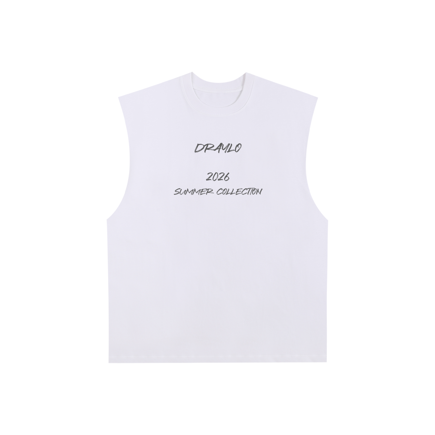 DRAYLO SUMMER COLLECTION Raw Edge Cotton Tank Top