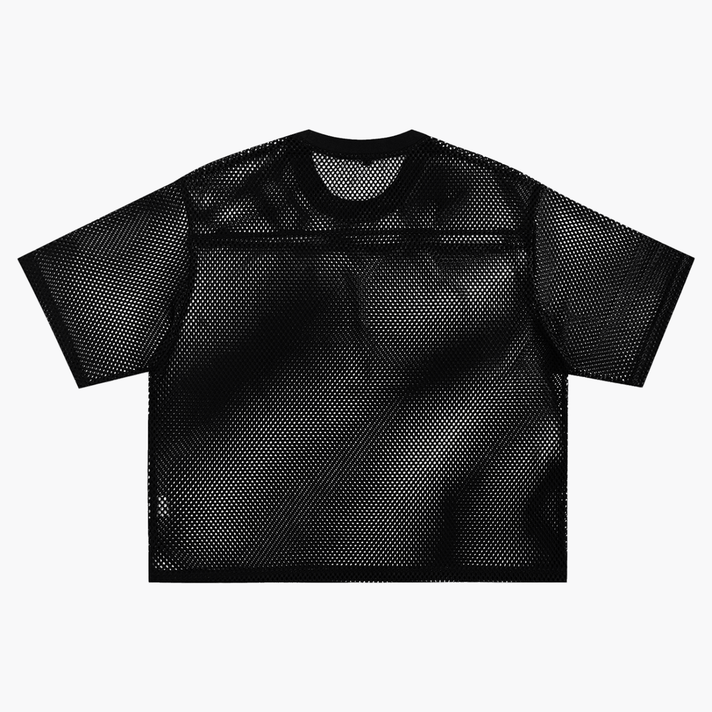 DRAYLO See-through Boxy Net T-Shirt