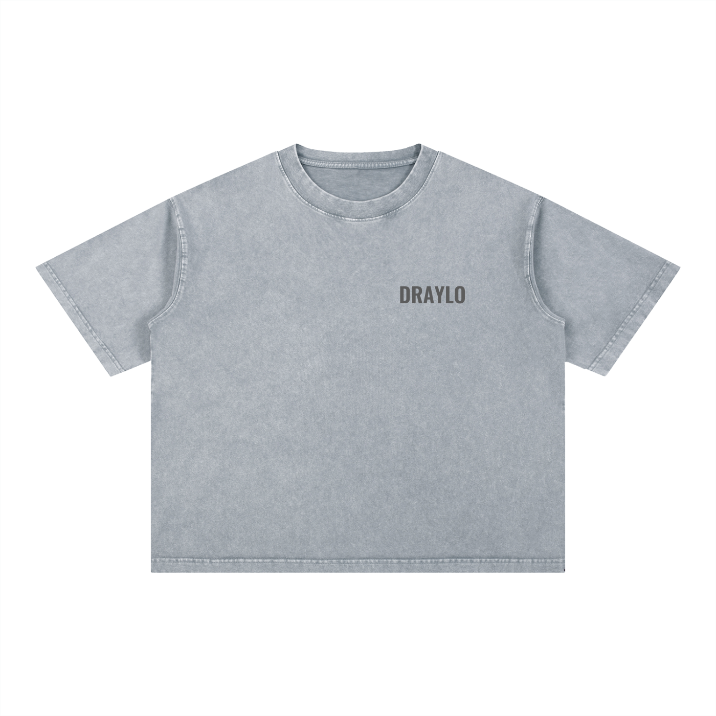 DRAYLO Mineral Wash Boxy Cotton T-Shirt