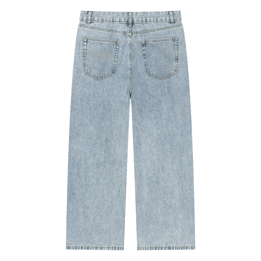 DRAYLO Unisex Vintage Wash Straight Leg Jeans