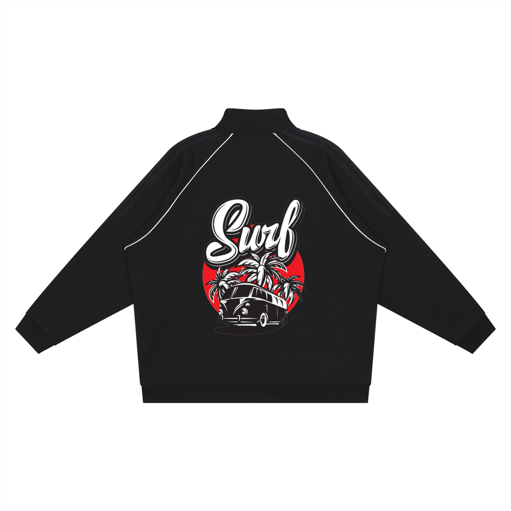DRAYLO Striped Raglan Sleeve  Jacket