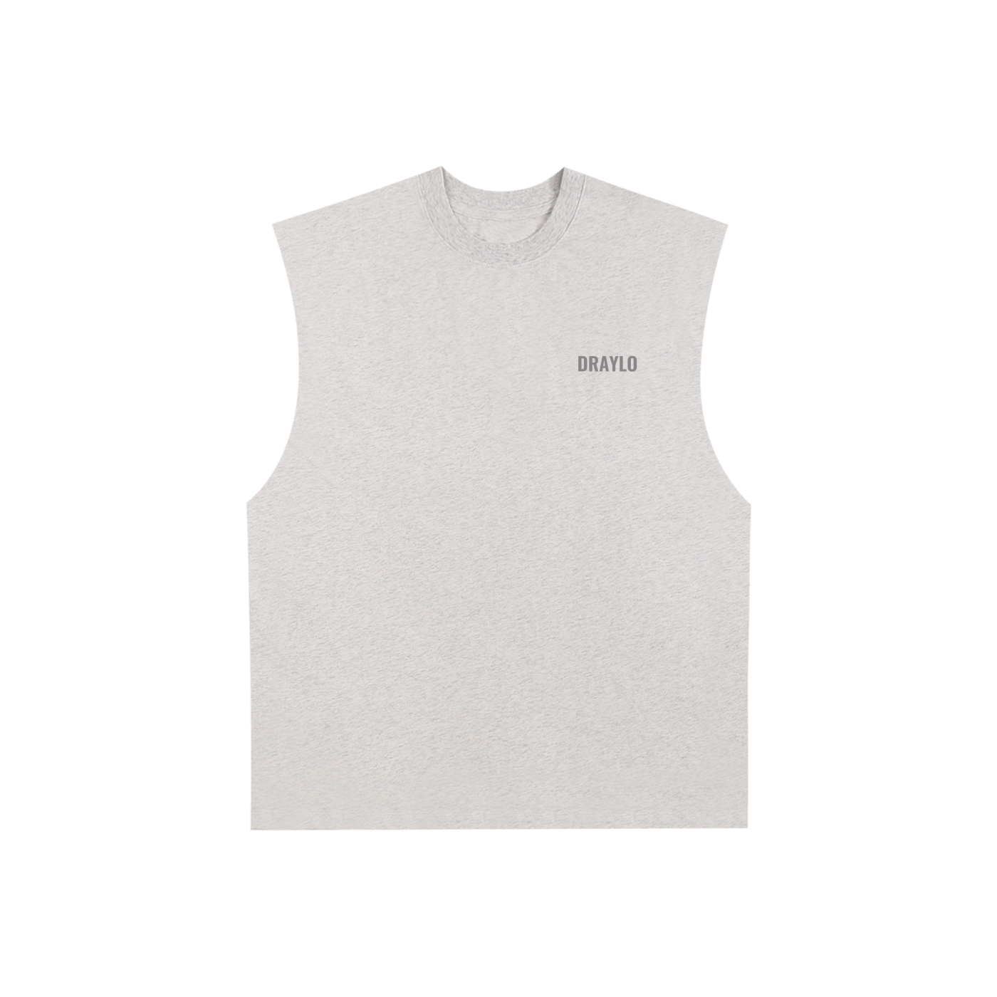 DRAYLO Raw Edge Cotton Tank Top