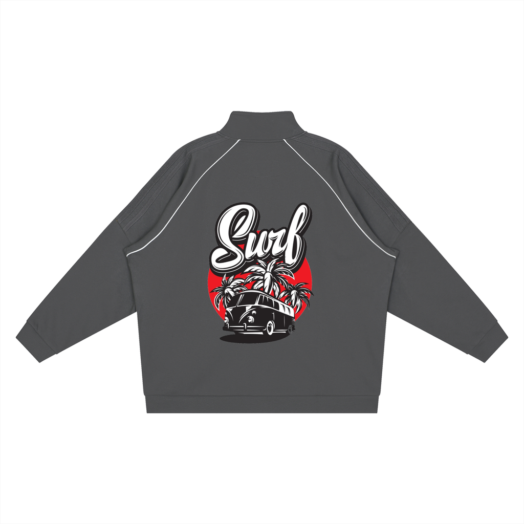DRAYLO Striped Raglan Sleeve  Jacket