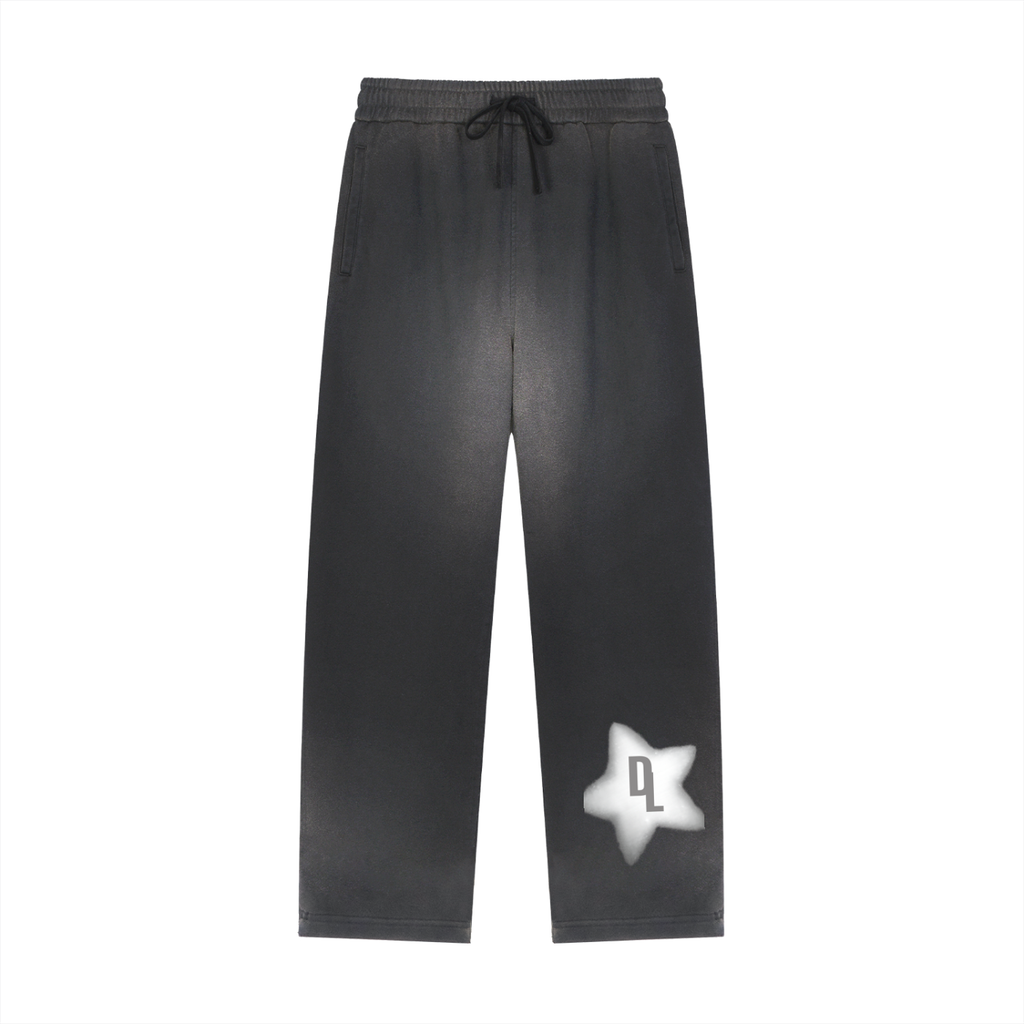 DRAYLO  Raw Edge Straight-Leg Sweatpants