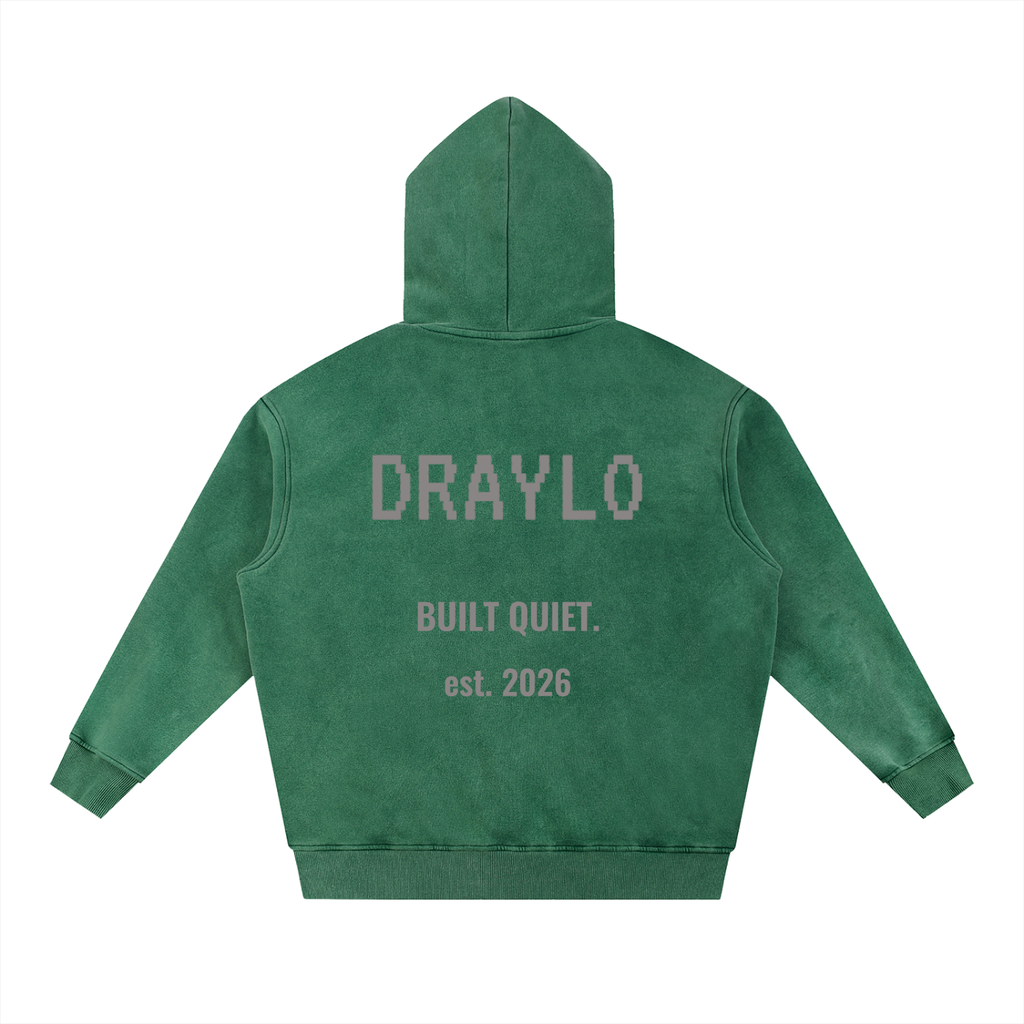 DRAYLO, BUILT QUIET.  thick hoodie