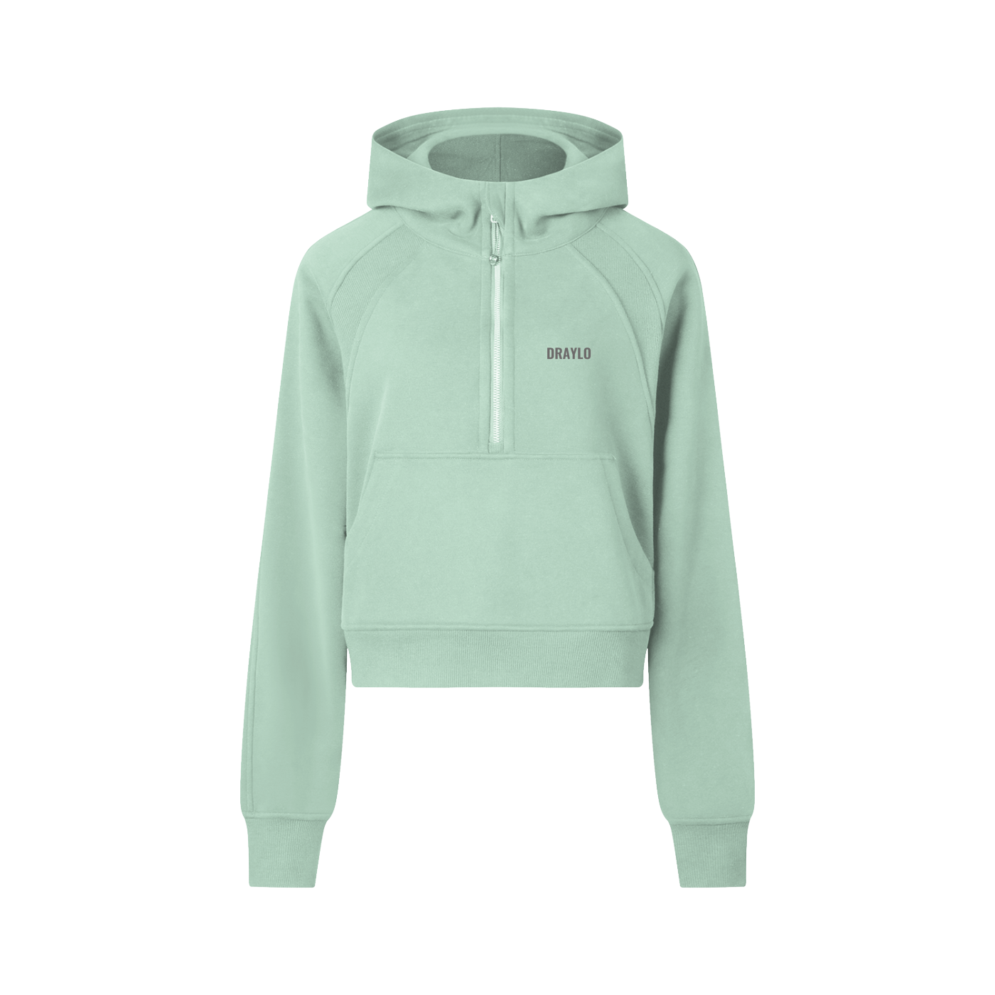 DRAYLO Cropped Half-Zip Hoodie