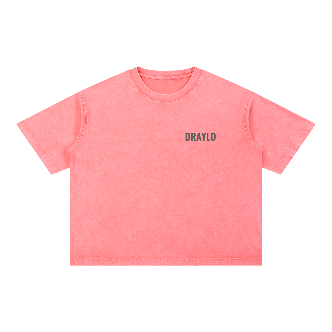 DRAYLO Mineral Wash Boxy Cotton T-Shirt