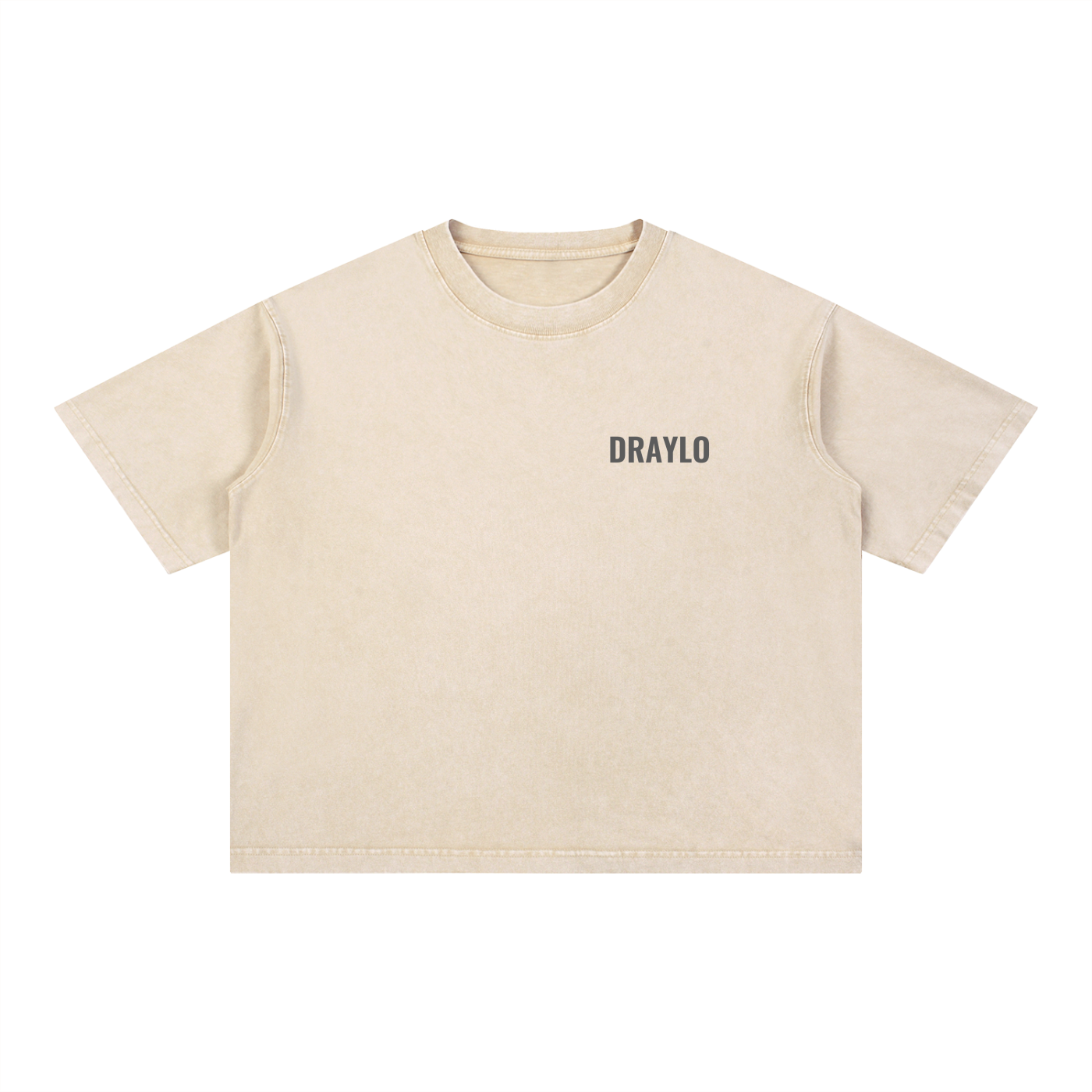 DRAYLO Mineral Wash Boxy Cotton T-Shirt