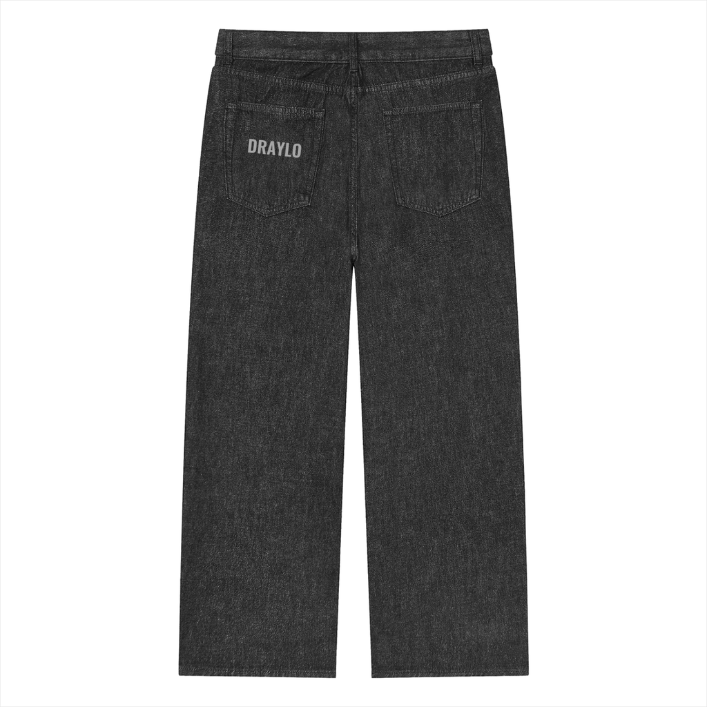 DRAYLO Unisex Vintage Wash Straight Leg Jeans