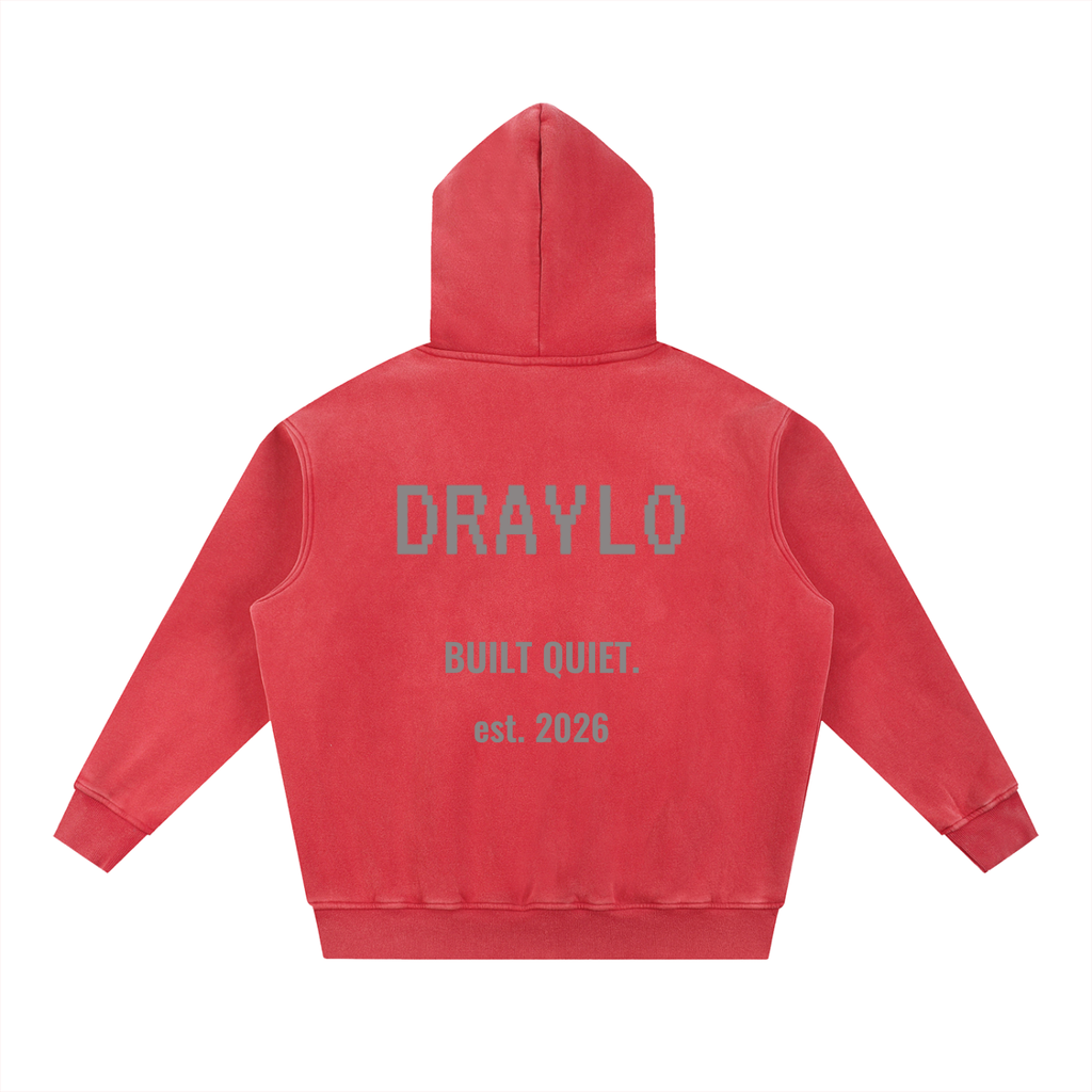 DRAYLO, BUILT QUIET.  thick hoodie