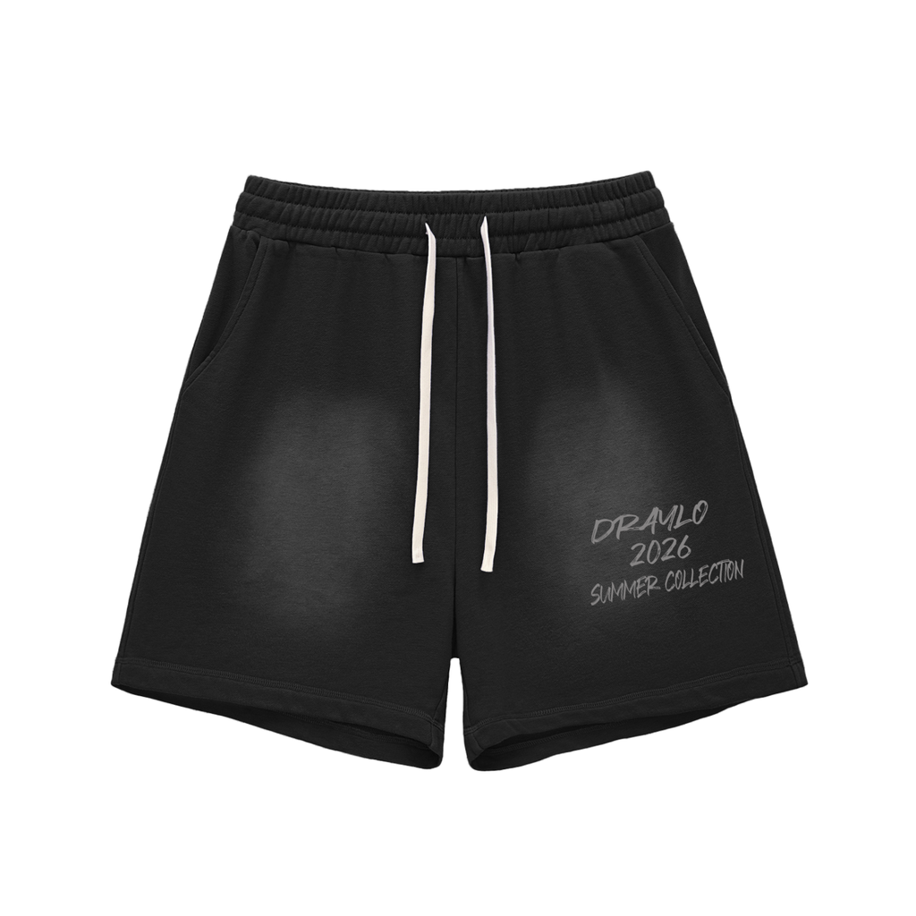 DRAYLO SUMMER COLLECTION Sun Fade Raw Edge Cotton Shorts