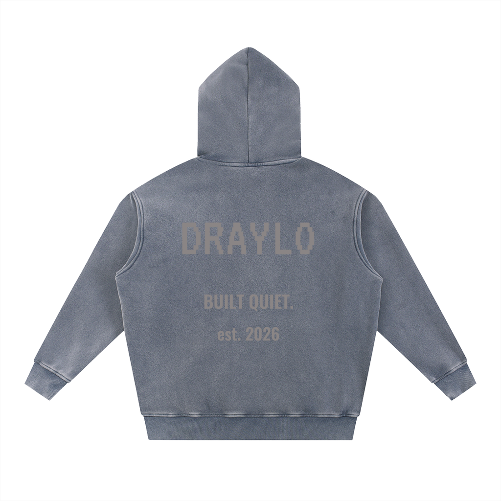 DRAYLO, BUILT QUIET.  thick hoodie