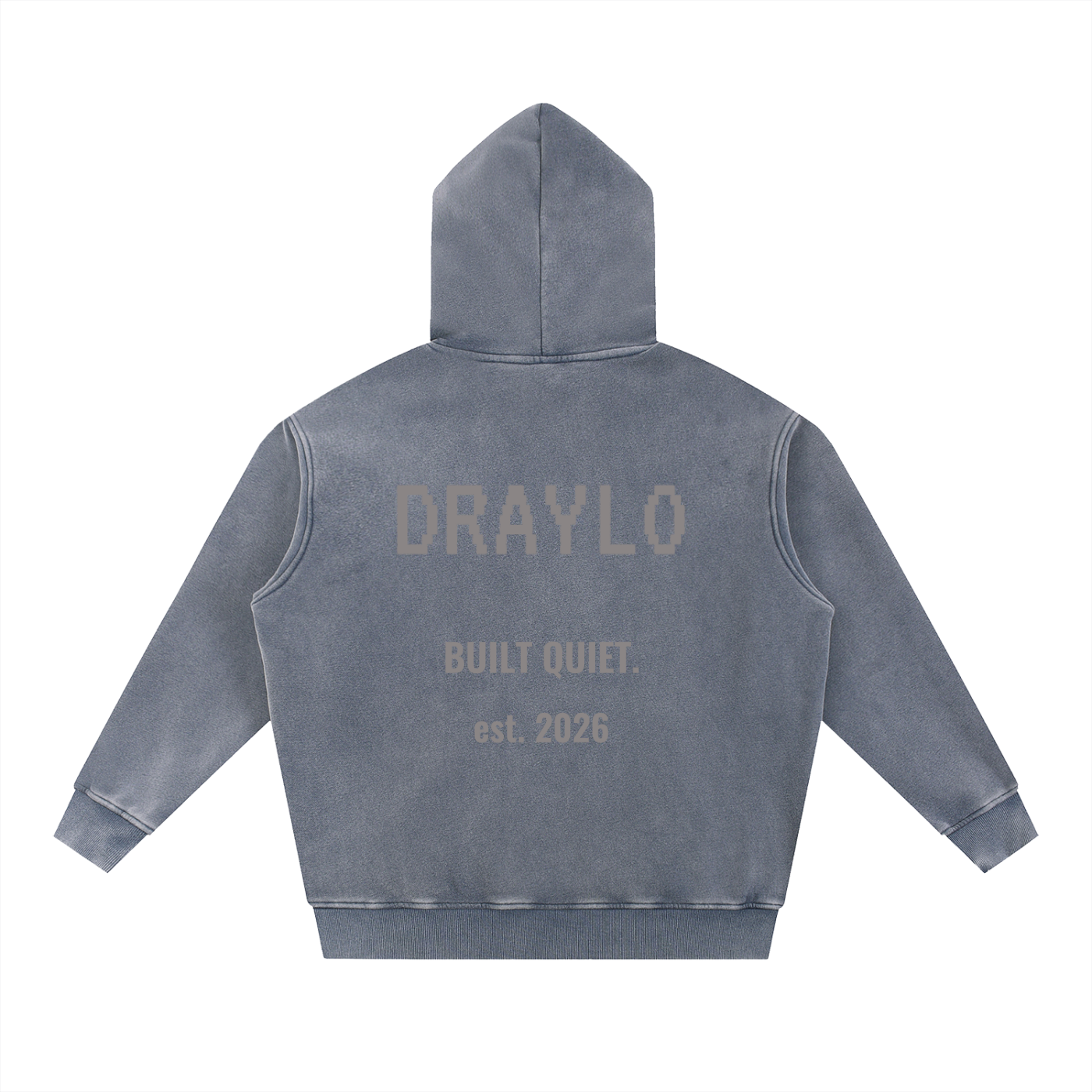 DRAYLO, BUILT QUIET.  thick hoodie