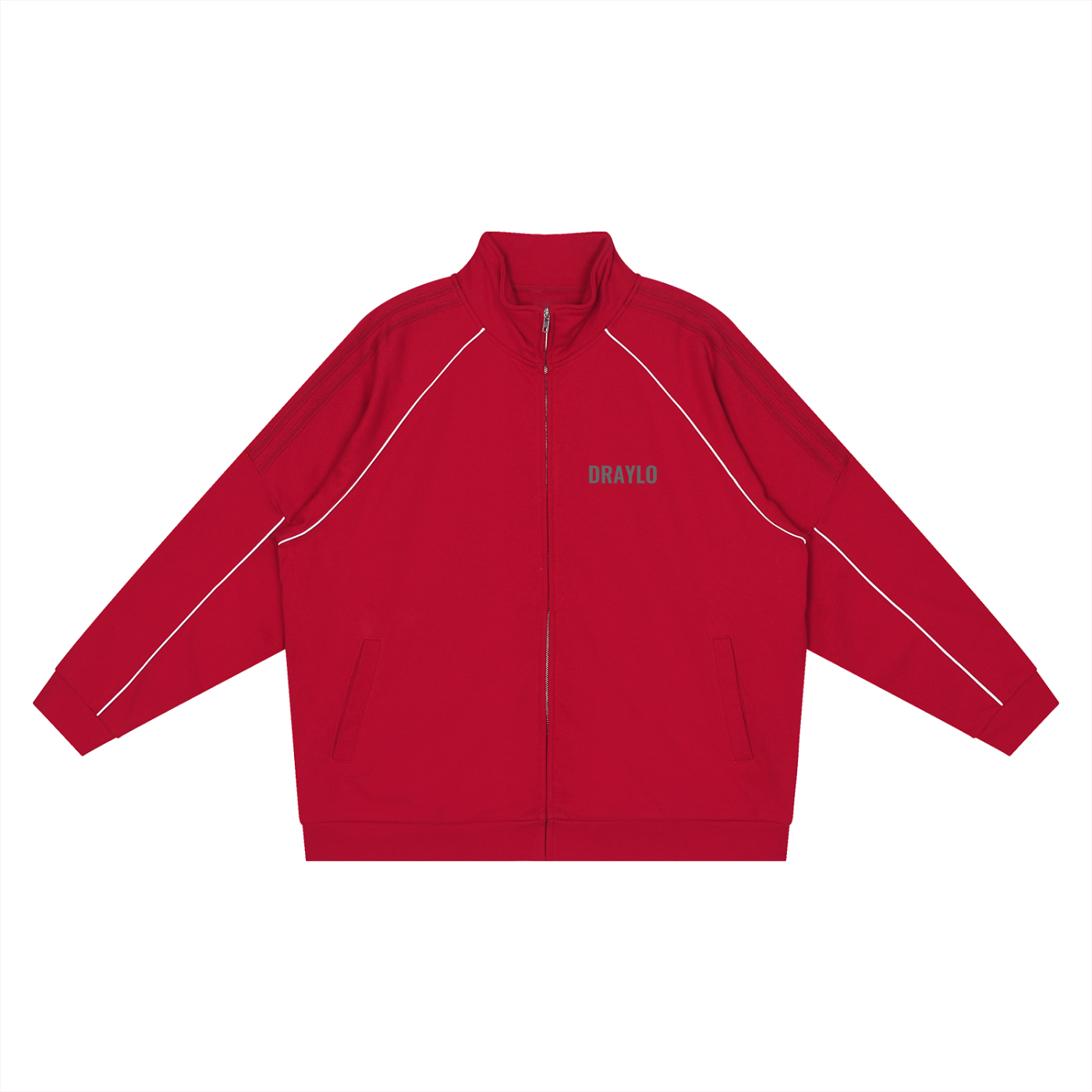 DRAYLO Striped Raglan Sleeve  Jacket