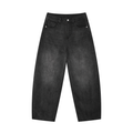 DRAYLO Men's Sunfade Vintage Wash Barrel Leg Jeans