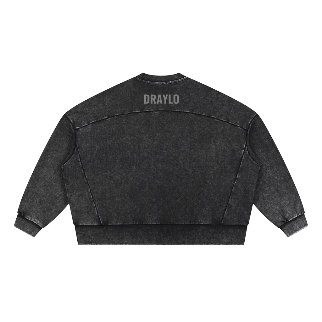 DRAYLO Unisex Mineral Wash Boxy Sweatshirt