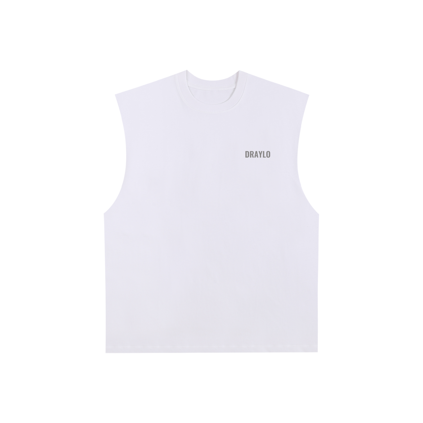DRAYLO Raw Edge Cotton Tank Top