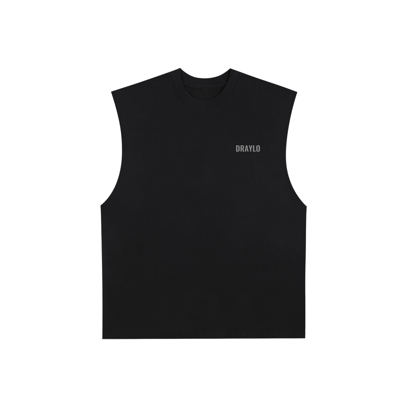 DRAYLO Raw Edge Cotton Tank Top