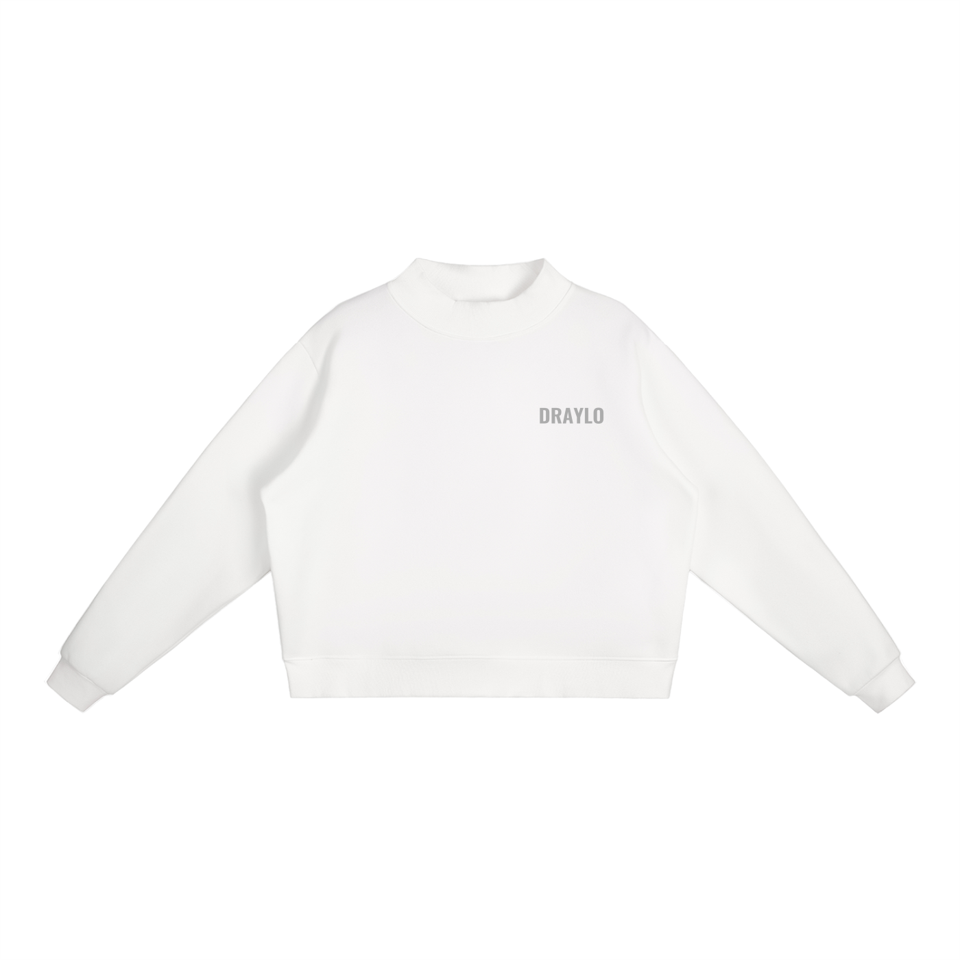 DRAYLO Fleece Mock-Neck Crew Sweatshirt