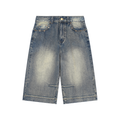 DRAYLO Vintage Wash Baggy Denim Shorts