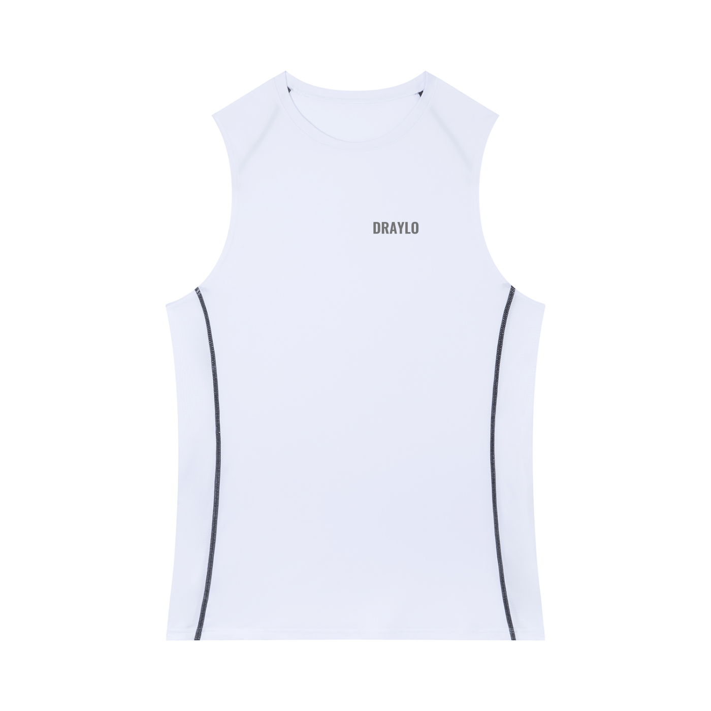 DRAYLO Men's Slim-Fit Topstitch Tank Top