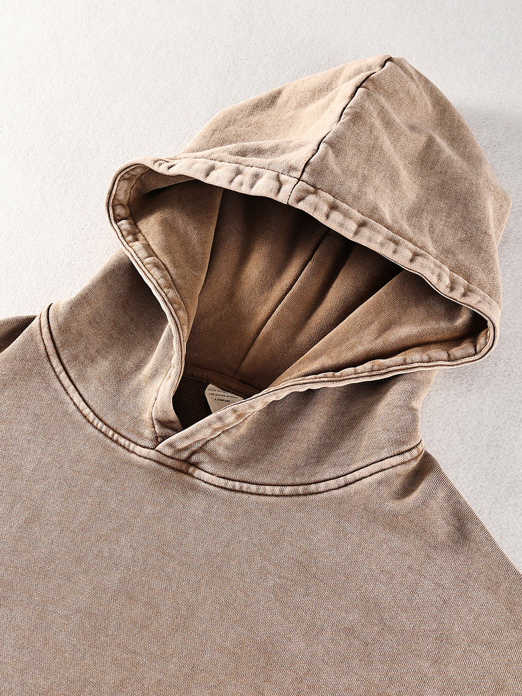 DRAYLO Snow Washed Loose Cotton Hoodie