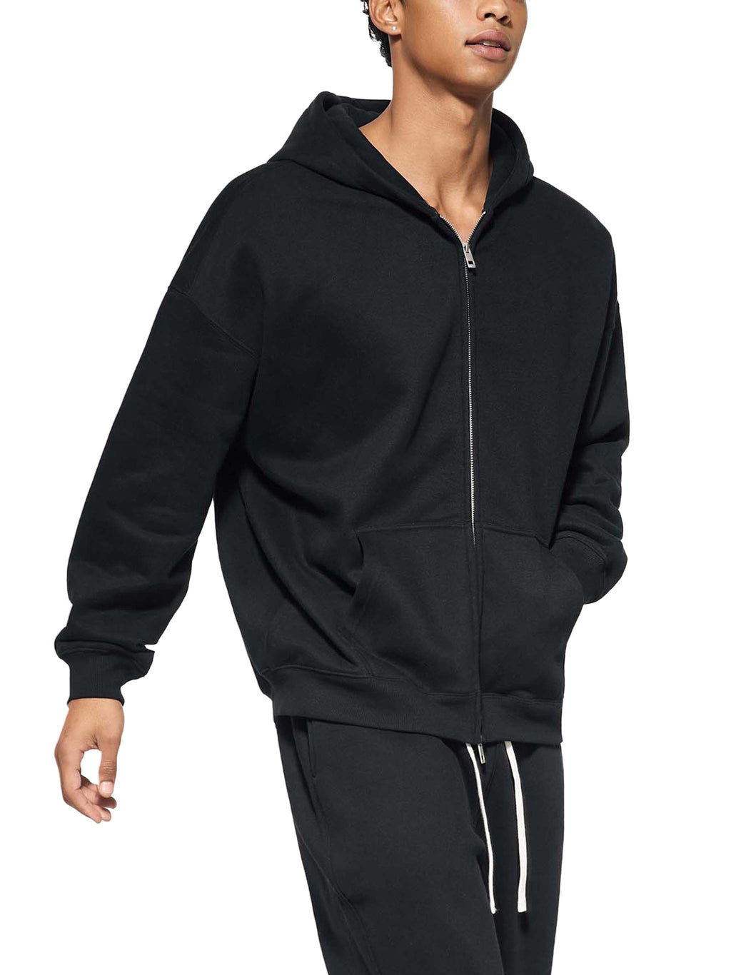DRAYLO Fleece Zip-Through Hoodie
