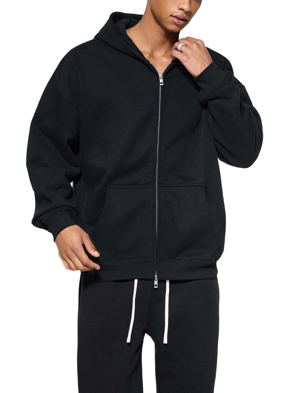 DRAYLO Fleece Zip-Through Hoodie