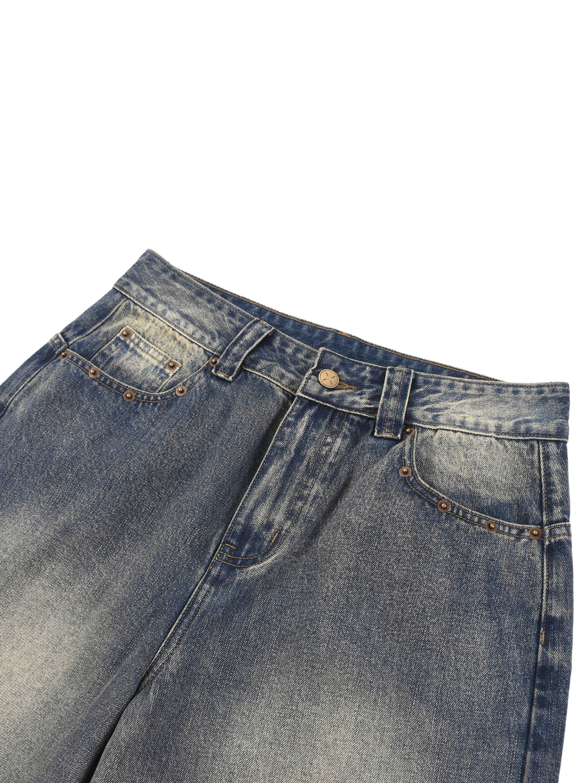 DRAYLO Vintage Wash Baggy Denim Shorts