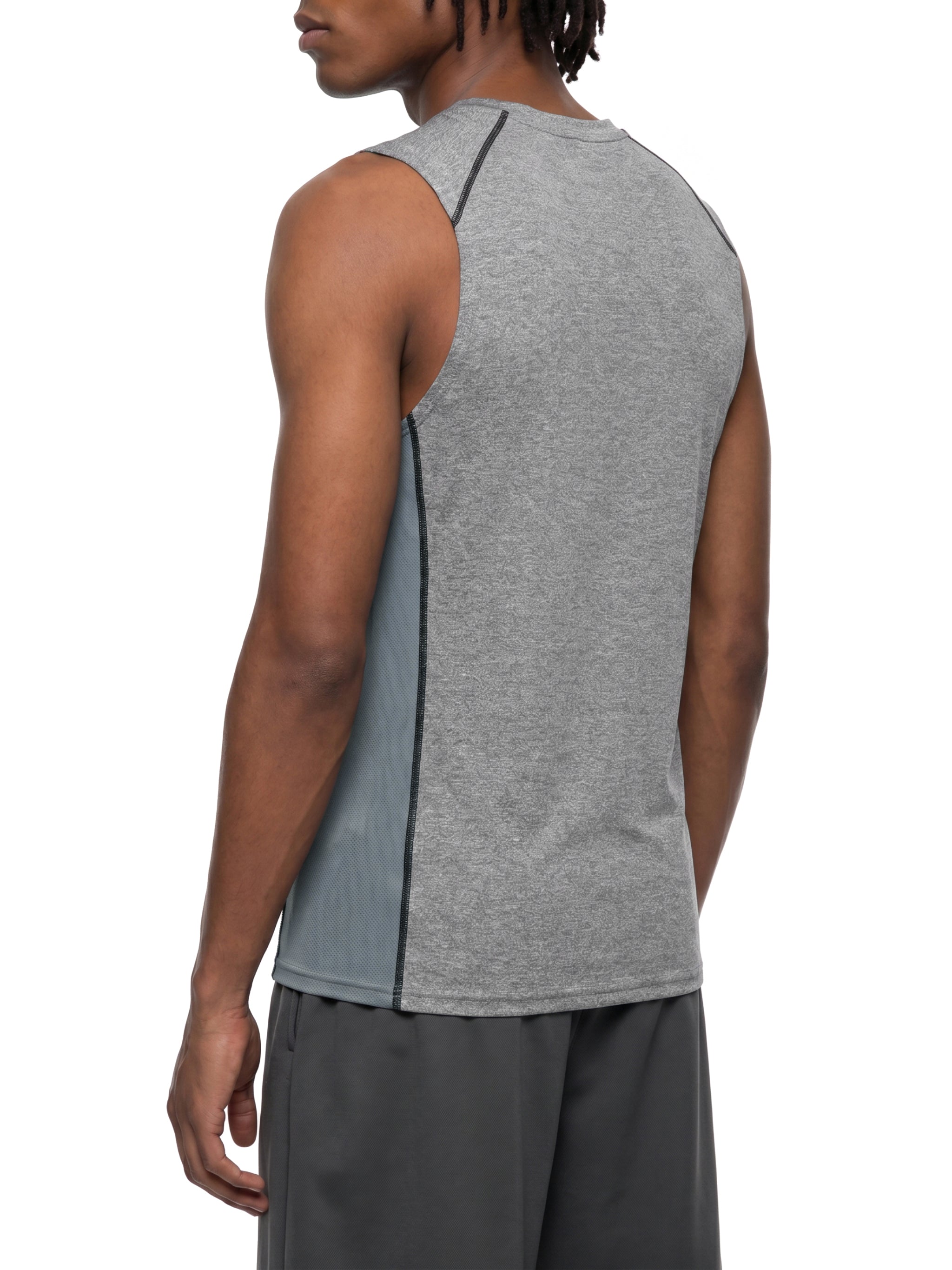 DRAYLO Men's Slim-Fit Topstitch Tank Top