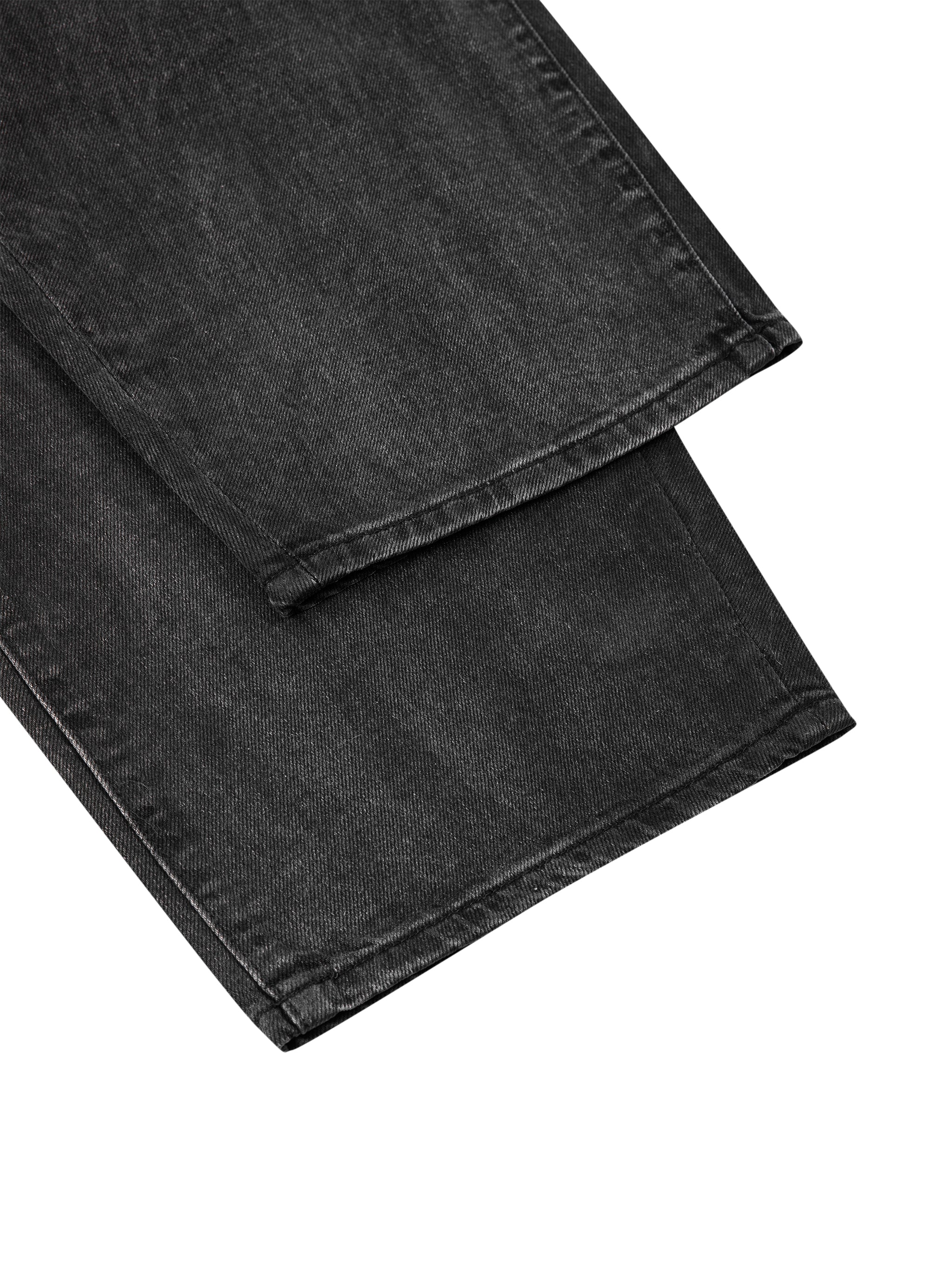 DRAYLO Men's Sunfade Vintage Wash Barrel Leg Jeans