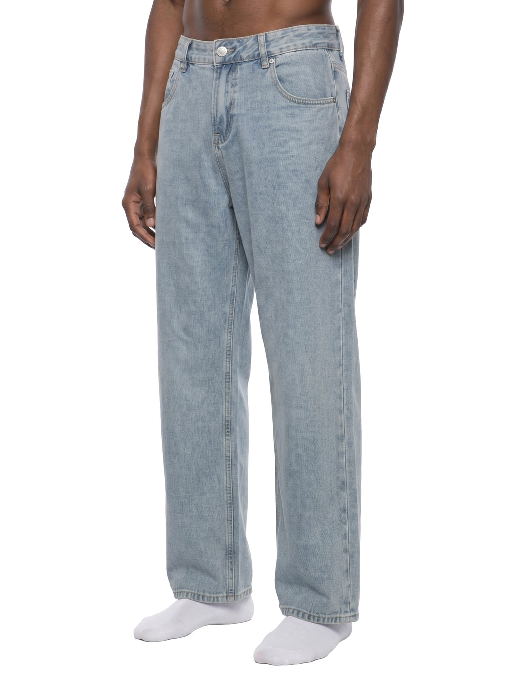 DRAYLO Unisex Vintage Wash Straight Leg Jeans