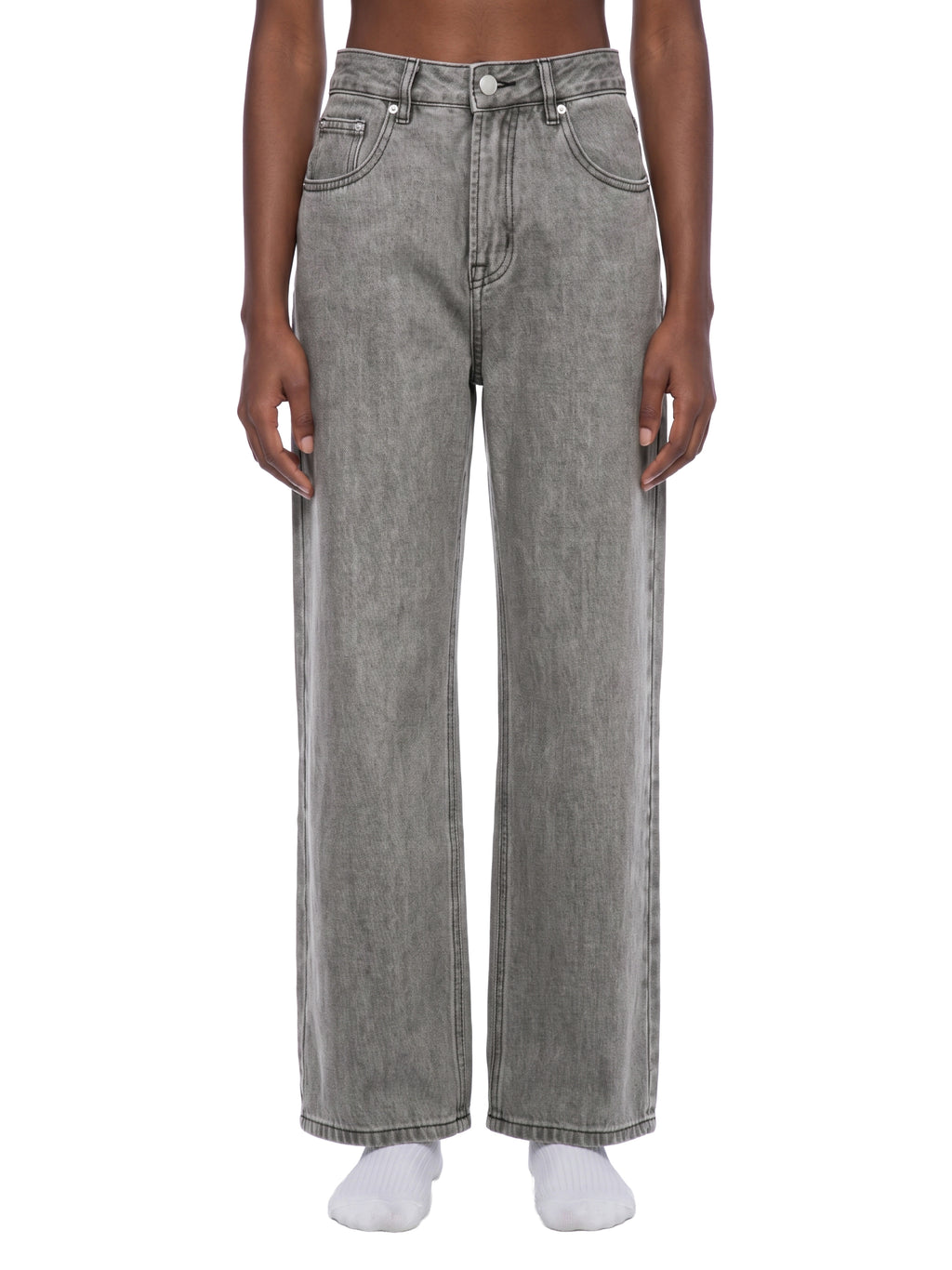 DRAYLO Unisex Vintage Wash Straight Leg Jeans
