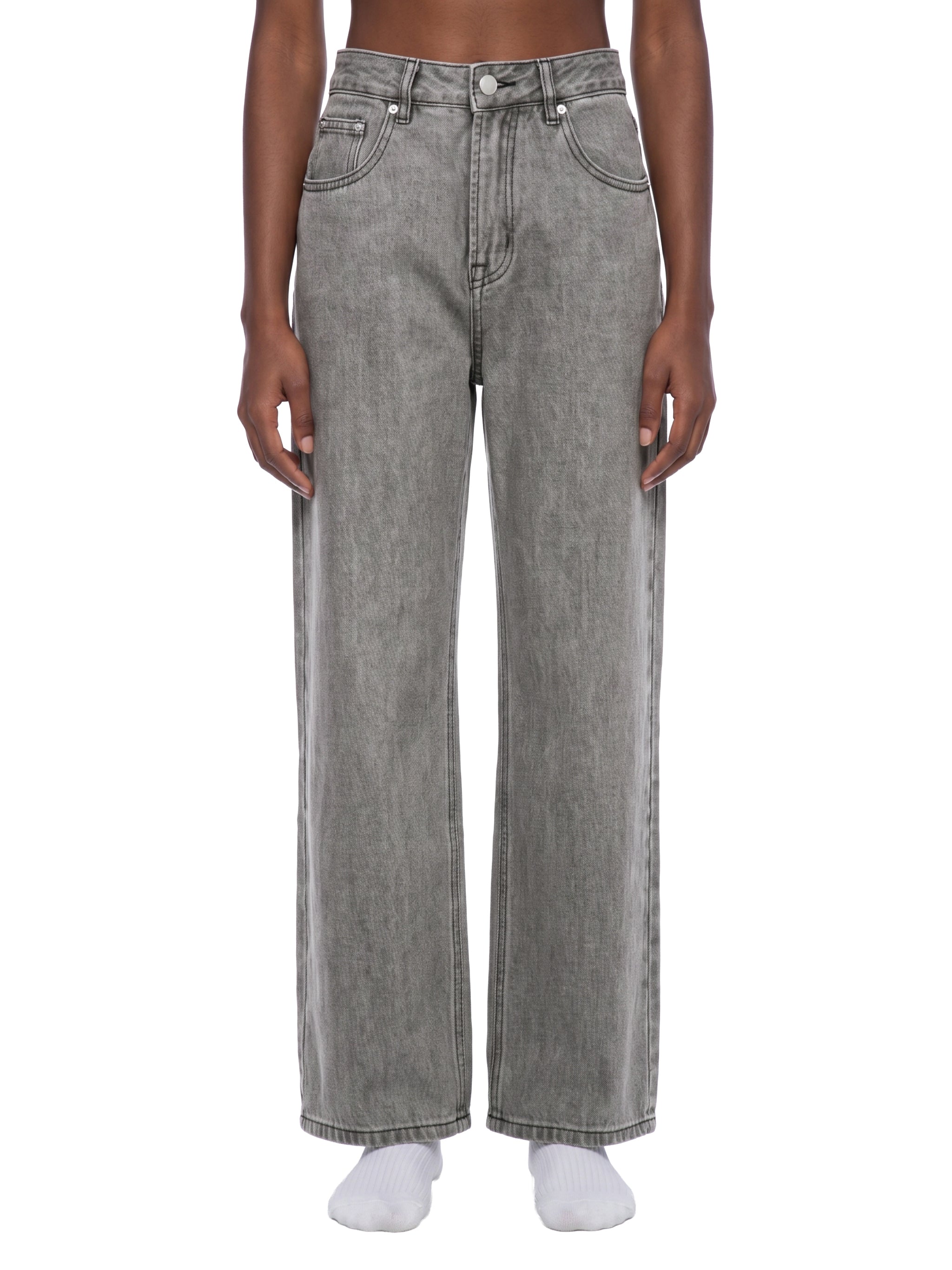 DRAYLO Unisex Vintage Wash Straight Leg Jeans