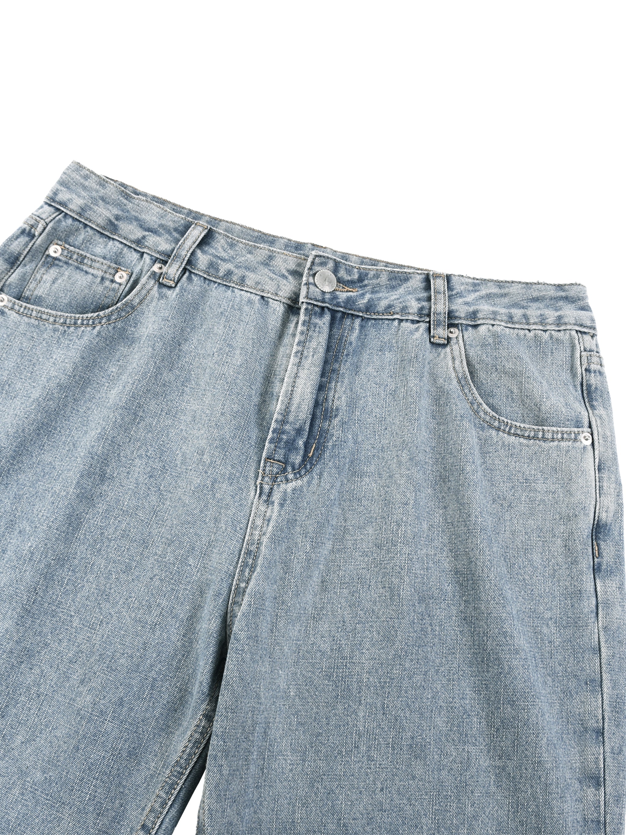 DRAYLO Unisex Vintage Wash Straight Leg Jeans